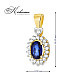 Луксозна висулка със сапфир и диаманти 0.70 ct | 14К жълто злато | Код ZS0312