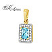 Колие от жълто злато 14К с топаз и диаманти | Модел ZT0422 Колие от жълто злато 14К с топаз и диаманти | Модел ZT0422