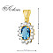 Висулка от жълто злато 14К с топаз Лондон Блу и диаманти 0.12 ct | Перфектно съотношение цена-качество | Код ZTLB0182 Висулка от жълто злато 14К с топаз Лондон Блу и диаманти 0.12 ct | Перфектно съотношение цена-качество | Код ZTLB0182