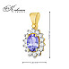Златна висулка с танзанит и диаманти 0.52 ct | 14K жълто злато | Код ZTZ0182 Златна висулка с танзанит и диаманти 0.52 ct | 14K жълто злато | Код ZTZ0182