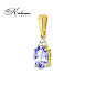 Колие от жълто злато 14К с танзанит 0.70 ct и диаманти 0.026 ct – код: ZTZ0308