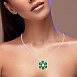 Колие от бяло злато 18k със смарагд 0.88ct и диаманти 0.21ct – флорален модел IT28 Колие от бяло злато 18k със смарагд 0.88ct и диаманти 0.21ct – флорален модел IT28