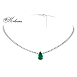 Колие от бяло злато 18k със смарагд 1.42ct и диаманти 1.43ct – луксозен модел IT31
