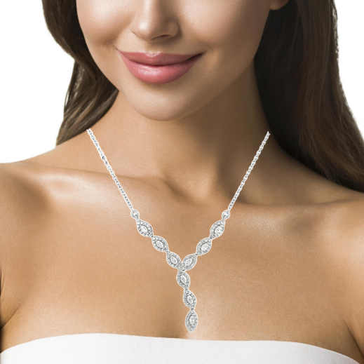 Изящно колие от бяло злато 18k с диаманти 0.77ct – модел IT5 от Kirkorian Diamonds Изящно колие от бяло злато 18k с диаманти 0.77ct – модел IT5 от Kirkorian Diamonds