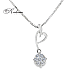 Колие от бяло злато 14k със сърце и диаманти 0.13ct | Код: K441 Колие от бяло злато 14k със сърце и диаманти 0.13ct | Код: K441