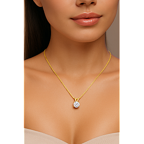 Колие с диамант 0.40 ct в жълто злато 14К – GIA – K601G