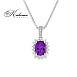 Колие от бяло злато 14k с аметист 1.09ct и диаманти 0.20ct – модел RN178 | Kirkorian Diamonds Колие от бяло злато 14k с аметист 1.09ct и диаманти 0.20ct – модел RN178 | Kirkorian Diamonds