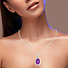 Колие от бяло злато 14k с аметист 1.09ct и диаманти 0.20ct – модел RN178 | Kirkorian Diamonds Колие от бяло злато 14k с аметист 1.09ct и диаманти 0.20ct – модел RN178 | Kirkorian Diamonds