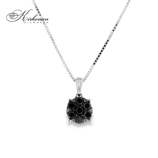 Колие от бяло злато 18k с черни диаманти 0.40ct – модел RN211 | Kirkorian Diamonds Колие от бяло злато 18k с черни диаманти 0.40ct – модел RN211 | Kirkorian Diamonds