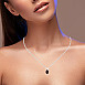 Висулка от бяло злато 14К с гранат 0.95 ct – зодия Козирог | Kirkorian Diamonds