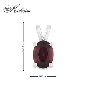 Висулка от бяло злато 14К с гранат 0.95 ct – зодия Козирог | Kirkorian Diamonds
