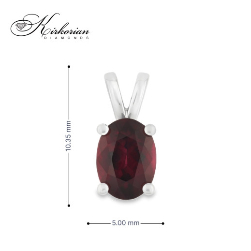 Висулка от бяло злато 14К с гранат 0.95 ct – зодия Козирог | Kirkorian Diamonds Висулка от бяло злато 14К с гранат 0.95 ct – зодия Козирог | Kirkorian Diamonds
