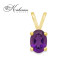Златна висулка с аметист 0.36 ct – символ на зодия Риби