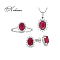 Класически комплект от бяло злато 18 карата с рубини 3.72 карата и диаманти 0.62 карата Код:KM2 Класически комплект от бяло злато 18 карата с рубини 3.72 карата и диаманти 0.62 карата Код:KM2