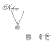 Комплект от бяло злато 18 карата с диаманти 0.12 карата Код:KM20 Комплект от бяло злато 18 карата с диаманти 0.12 карата Код:KM20