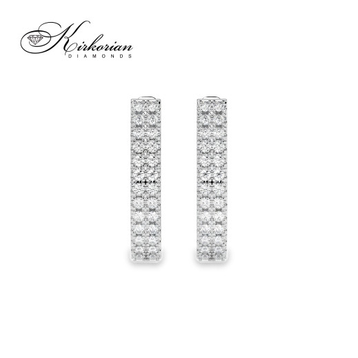 Луксозни обеци 10210300 от бяло злато с диаманти 0.22ct и английско закопчаване Луксозни обеци 10210300 от бяло злато с диаманти 0.22ct и английско закопчаване