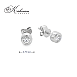 Класически Обеци Бяло Злато 18к с Диаманти 0.145 Карата - Код: RN234 | Kirkorian Diamonds
