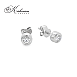 Класически Обеци Бяло Злато 18к с Диаманти 0.145 Карата - Код: RN234 | Kirkorian Diamonds