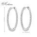 Обеци Халки Бяло Злато 14к с Диаманти 0.50 Карата - Код: RN54 | Kirkorian Diamonds