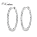 Обеци Халки Бяло Злато 14к с Диаманти 0.50 Карата - Код: RN54 | Kirkorian Diamonds