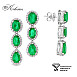 Висящи обеци от бяло злато 18К със смарагди 3.95 ct и диаманти 0.55 ct IGI сертификат Перфектно съотношение цена качество Код RT7