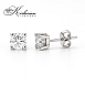 Класически обеци от бяло злато 14К с диаманти 0.81 ct K407 – луксозни студ обеци с ярък диамантен блясък