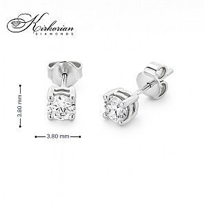 Класически обеци бяло злато 14K с диаманти 0.37ct – елегантност и стил