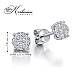 Обеци от бяло злато 18К с диаманти 0.34 ct G-H SI – елегантен модел RN143 с естествени диаманти
