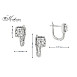 Обеци от бяло злато 18К с диаманти 0.50 ct и английско закопчаване Луксозен модел Код RN237