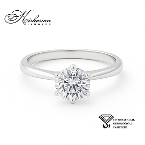 Годежен пръстен LG572 | 0.70ct D VS1 | Бяло злато 14k | IGI Сертификат