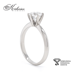 Годежен пръстен LG572 | 0.70ct D VS1 | Бяло злато 14k | IGI Сертификат