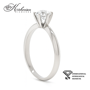 Годежен пръстен 0.52ct D VVS2 | Бяло злато 14k | IGI сертификат – Модел LG604
