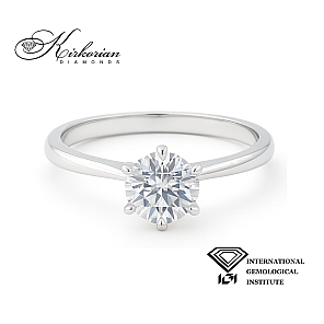 Годежен пръстен 0.52ct D VVS2 | Бяло злато 14k | IGI сертификат – Модел LG604