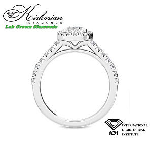 Годежен пръстен бяло злато 18к. с лабораторно  отгледан  диамант 1.40ct  IGI сертификат код:LG4727