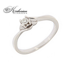 Годежен пръстен 14к. с диамант 0.10 карата код:K359