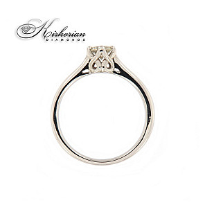 Годежен пръстен бяло или жълто злато 14к. с диамант 0.25 карата код:K373