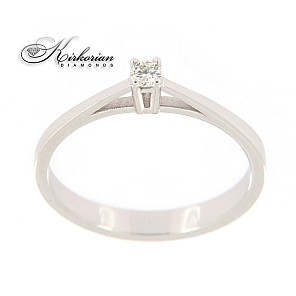 Годежен пръстен бяло злато 14к. с диамант 0.07 карата код:K560