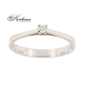 Годежен пръстен 14к. с диаманти 0.06 карата  код:K569