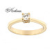 Годежен пръстен бяло или жълто злато 14к. с диамант 0.18 карата код:K344