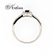 Годежен пръстен бяло злато 18к. с сапфир и диаманти 0.11 карата код: RN113