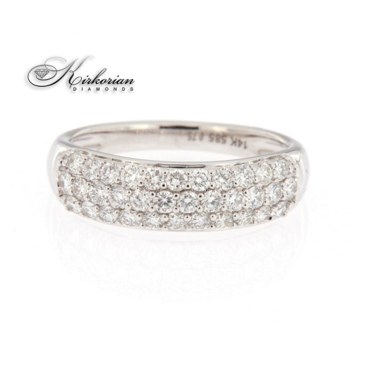 пръстен бяло злато с диаманти 0.75 карата код:RN140