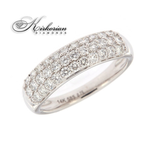 пръстен бяло злато с диаманти 0.75 карата код:RN140