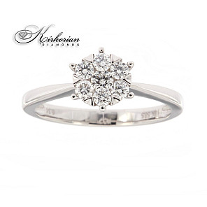 Годежен пръстен бяло злато 14к. с диаманти 0.34 карата код:RN141