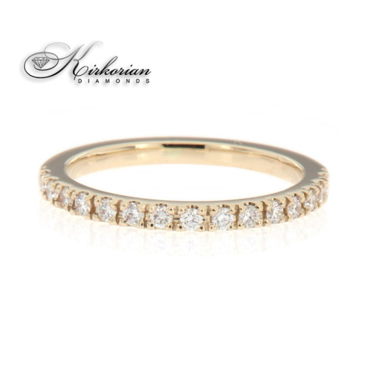 Венчална халка бяло или жълто злато 14к. с диаманти 0.225 карата код:WRD135