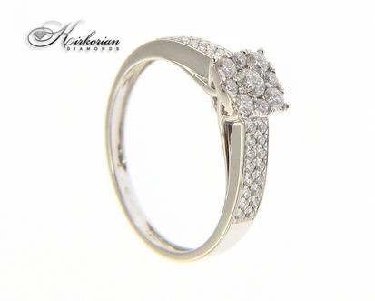  годежен пръстен  бяло злато  18к с диаманти 0.50 карата код:S158679    