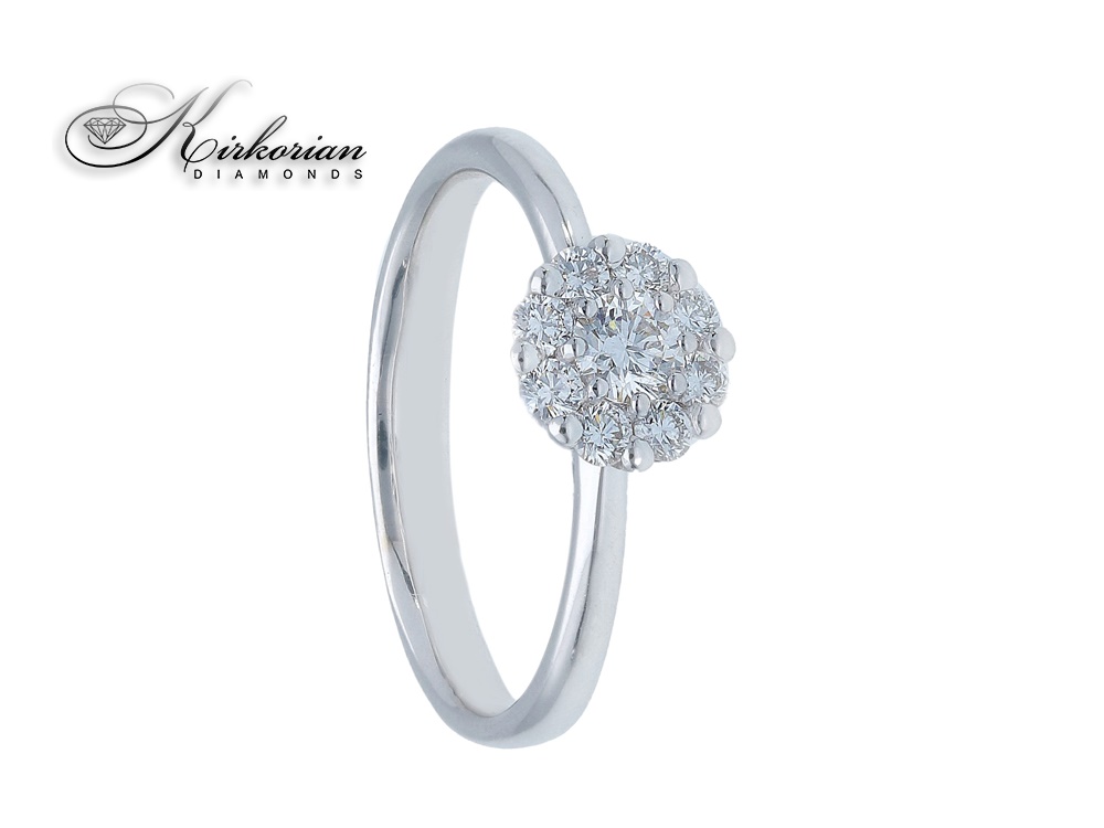  годежен пръстен  бяло злато  18к с диаманти 0.43 карата код:S262541BB      