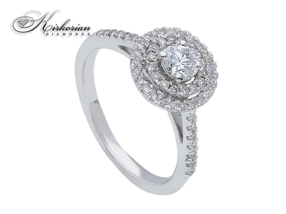 Годежен пръстен бяло злато 18к с диаманти 0.56 карата код:S261779BB