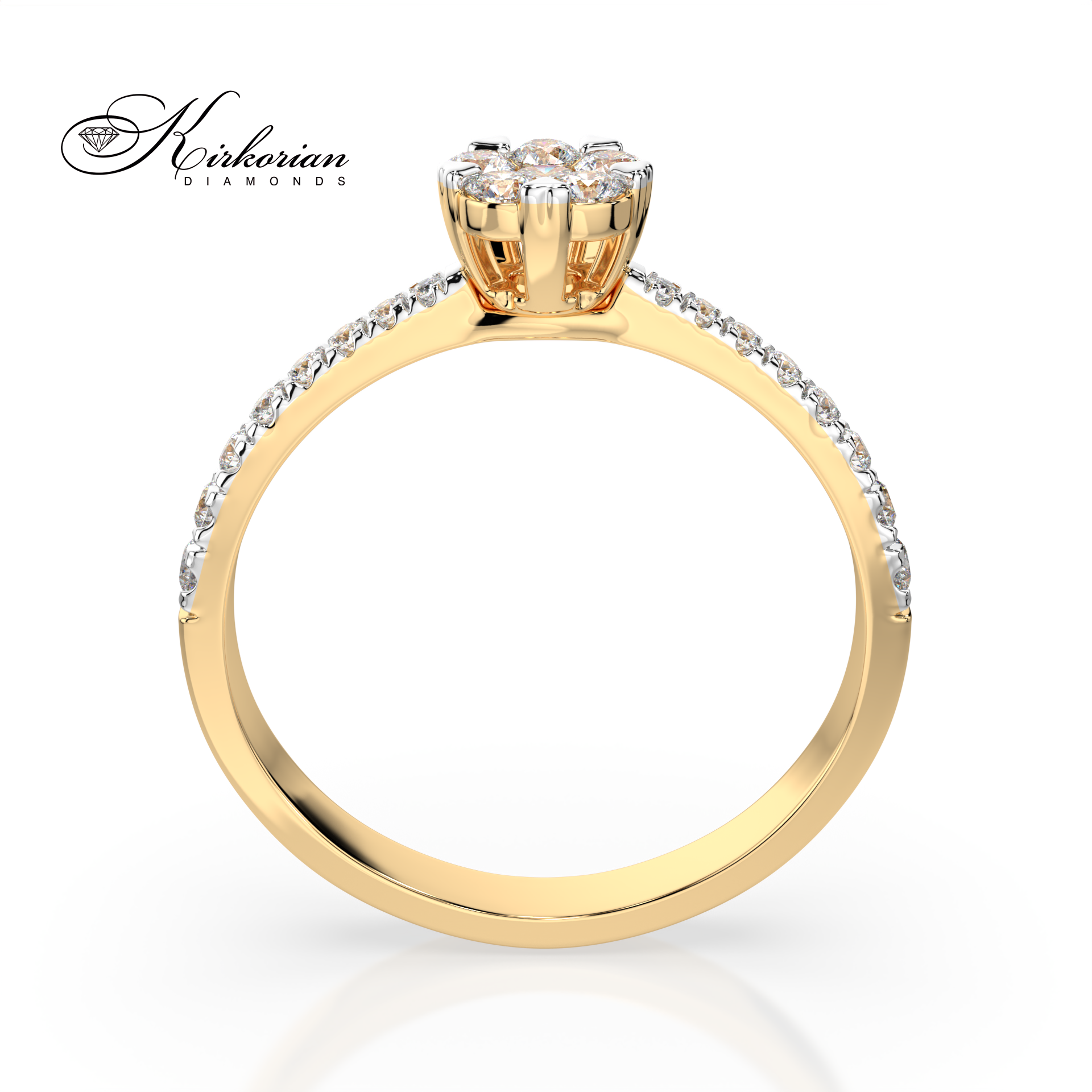 Годежен пръстен от жълто злато 18К с диаманти 0.34 ct – Код 10110015G3