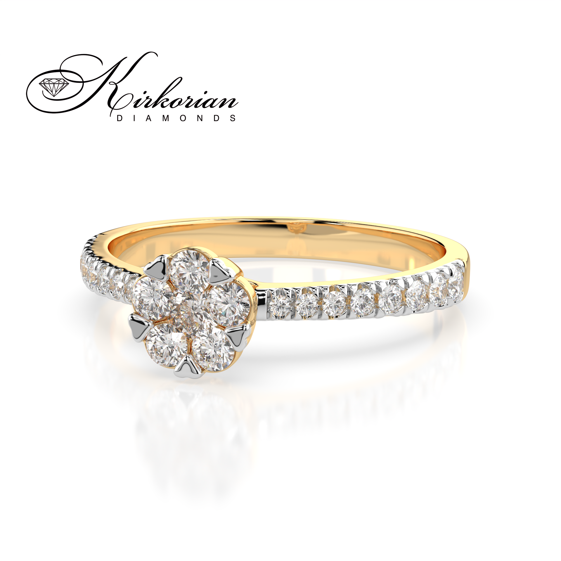 Годежен пръстен от жълто злато 18К с диаманти 0.34 ct – Код 10110015G3