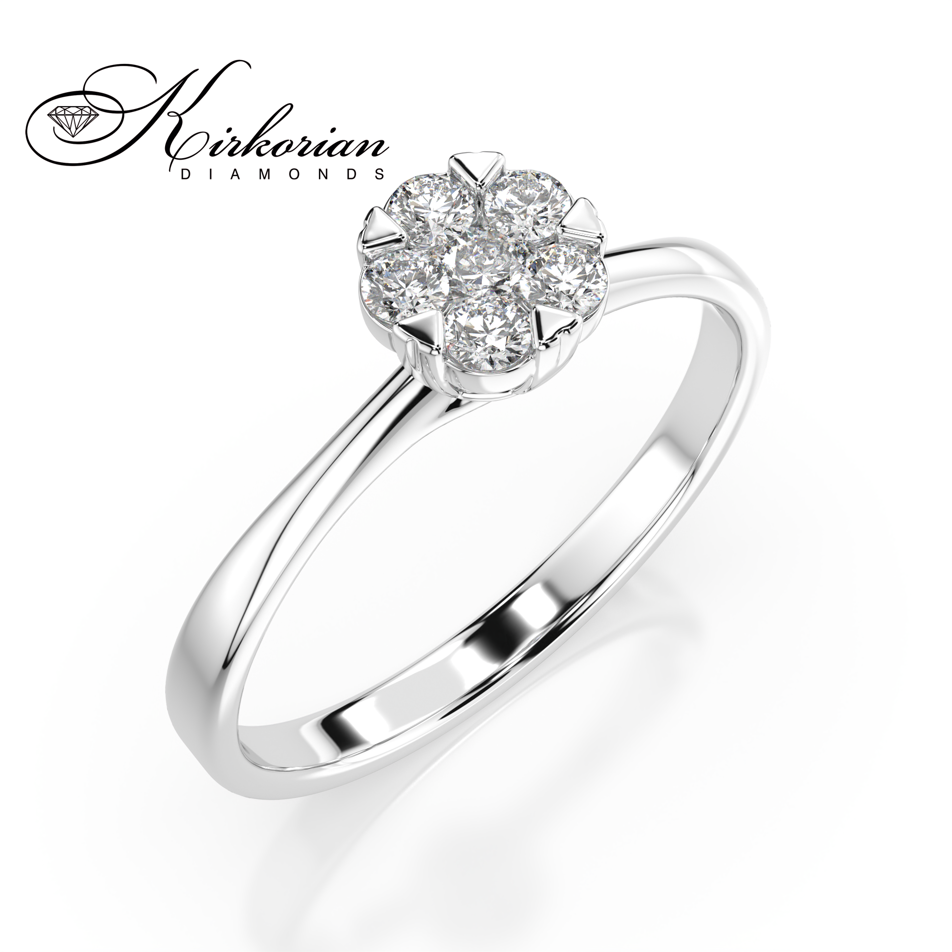 Годежен пръстен от бяло злато 18К с диаманти 0.21 ct G SI – код: 10110015